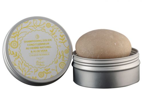 shampoing solide conditionneur au henne naturel et aloe vera cheveux normaux autour du bain